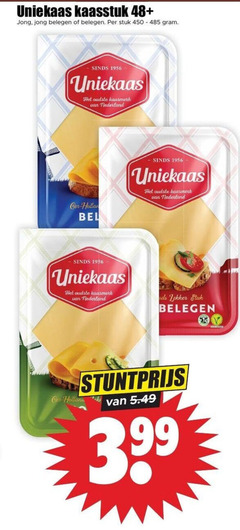  uniekaas kaas 450 1956 kaasstuk 48 jong belegen stuk nederland holland bel 3.99 