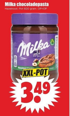 600 milka chocoladepasta hazelnoot pot hazelnut xxl 