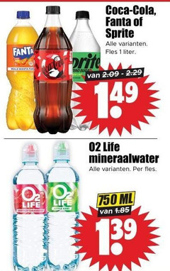  sprite coca-cola fanta cola frisdrank 1 750 coca fles liter life 02 mineraalwater apple ml 