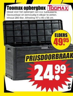  45 opbergbox opbergen o.a. tuinkussens opvouwbaar inhoud liter cm elders 
