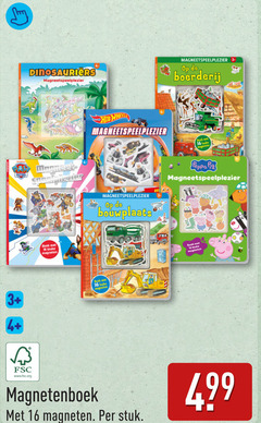  16 3 boerderij hot wheels magneet plezier bouwplaats boek magneten book peppa pig fsc www.fsc.org magnetenboek stuk 