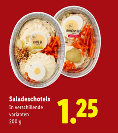  200 luxe ei rundvlees saladeschotels 