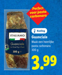  300 pasta carbonara air dried cheek ge koeling 3.99 
