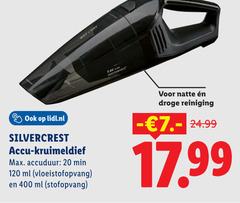  20 120 400 wet dry performa lidl.nl silvercrest accu kruimeldief accuduur min ml stofopvang droge reiniging 