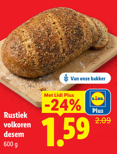  600 bakker rustiek volkoren 