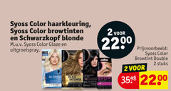  2 syoss color haarkleuring schwarzkopf blonde glazen uitgroeispray double oled intense stuks 