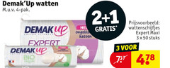 1 2 3 4 50 watten pak demakup expert katoen wattenschijfjes maxi stuks 