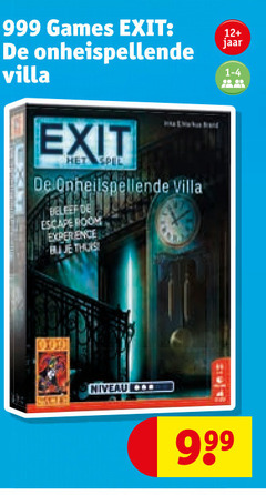  games exit 12 jaar villa spel onheilspellende beleef escape room experience niveau 