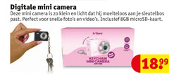  digitale mini camera klein licht sleutelbos 8gb kaart keychain 