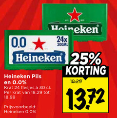  heineken 0.0 krat bier 24 25 30 300ml pils 