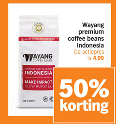  wayang koffiebonen 50 400 rond climate activator certified premium coffee beans indonesia actieprijs make impact roasted 