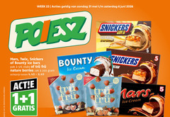 klik op dit plaatje voor een vergroting en voor vergelijkbare aanbiedingen gerelateerd aan
1 5 6 23 31 100 200 artikelen week zaterdag juni mars twix snickers bounty ice bars pak stuks nature berries zak actieprijs dark cream caramel gold ge tri 1 5 6 23 31 100 200 artikelen week zaterdag juni mars twix snickers bounty ice bars pak stuks nature berries zak actieprijs dark cream caramel gold ge tri
