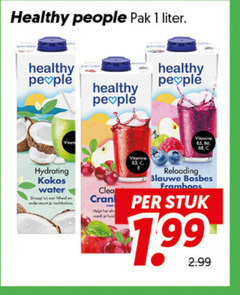  1 healthy people pak liter hydrating kokos water droog leiden huid vitamine reloading blauwe bosbes framboos stuk 