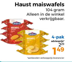  4 haust maiswafels pak 