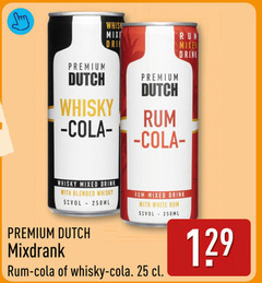  mixdrank 5 25 whisky mixi mixed drink premium dutch rum with blended 250ml white cola 