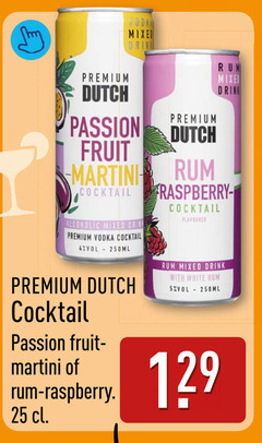  mixdrank 25 premium dutch vodka mixed drink passion fruit martini rum cocktail alcoholic 250ml raspberry flavoured with white 