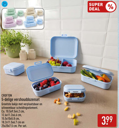 klik op dit plaatje voor een vergroting en voor vergelijkbare aanbiedingen gerelateerd aan
vershouddozen 5 super deal vershouddozenset bakje uitneembaar scheidingselement ca. cm vershouddozen 5 super deal vershouddozenset bakje uitneembaar scheidingselement ca. cm