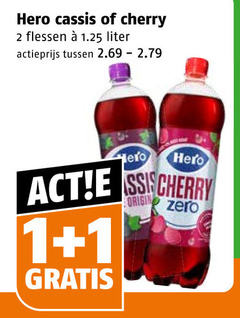  hero frisdrank 1 2 cassis cherry flessen liter actieprijs origin zero 
