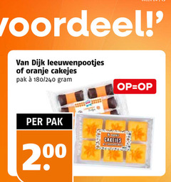 klik op dit plaatje voor een vergroting en voor vergelijkbare aanbiedingen gerelateerd aan
voordeel dijk leeuwenpootjes oranje cakejes pak 180 240 00 voordeel dijk leeuwenpootjes oranje cakejes pak 180 240 00