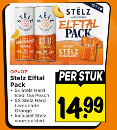  hard seltzer drinks elftal pack stel 5x iced tea peach lemonade orange stuk 