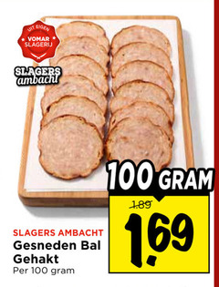  gebraden gehakt 100 slagerij slagers ambacht gesneden bal 