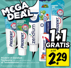  prodent zendium tandpasta mega deal ge frisse adem menthol power hunt eucalyptus 4in1 classic soorten tubes tandenborstel stuk fresh gel super mario pet 1.1 zacht 