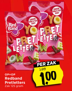  red band snoep zoet yo letter redband zak 