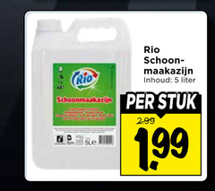  rio schoonmaakazijn 5 schoonmaken inhoud liter stuk 