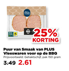  vleeswaren 25 150 beter leven bbq puur gehaktschijf pak 