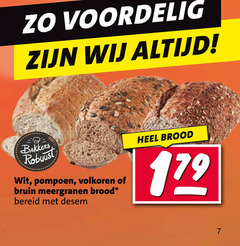 brood 7 bakkers robuust wit pompoen volkoren bruin meergranen bereid 