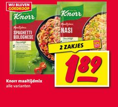  knorr maaltijdmix 2 10 spaghetti bolognese jonge nasi belofte zakjes 