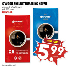  gwoon koffie 500 snelfiltermaling roodmerk pak vers 06 sterkte 5.99 kilo dubbel 