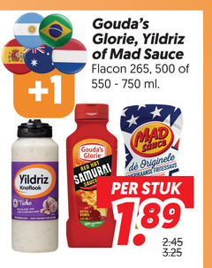  goudas glorie yildriz snacksaus 500 750 1 mad sauce flacon ml open knoflook turks red hot samurai originele stuk amerikaanse fritessaus 