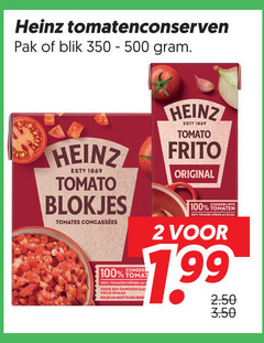  heinz tomatenblokjes tomatenpuree 2 100 350 500 tomatenconserven pak blik tomato blokjes tomates tomaten volle pour gout frito original 
