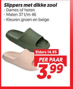  damesslippers herenslippers 46 slippers dikke zool dames heren maten kleuren groen beige elders paar 3.99 