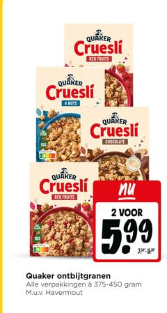 klik op dit plaatje voor een vergroting en voor vergelijkbare aanbiedingen gerelateerd aan
quaker cruesli 2 4 450 red fruits nuts only natural flavours high chocolate nutri score mat belge 5.99 ontbijtgranen havermout quaker cruesli 2 4 450 red fruits nuts only natural flavours high chocolate nutri score mat belge 5.99 ontbijtgranen havermout