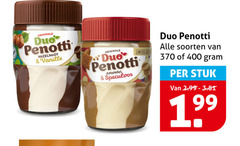  duo penotti hazelnootpasta 400 originale hazelnoot vanille amandel speculoos limited soorten stuk 