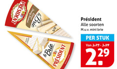  president brie fondant be to soorten mini stuk 
