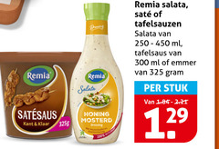  remia snacksaus dressing satesaus 100 300 salata honing mosterd kant klaar tafelsauzen ml tafelsaus emmer stuk 