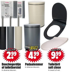  pedaalemmer douchegordijn toiletzitting 3 180 cm elders 5.99 toiletborstel kleuren liter 4 99 toiletbril soft close zwart wit 