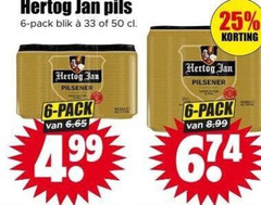  hertog jan blikjes bier 6 25 33 50 pils pack blik pilsener 65 