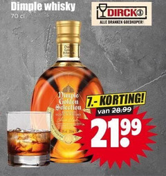  dimple whisky dranken goedkoper golden selection scot week 