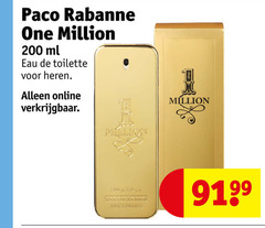 klik op dit plaatje voor een vergroting en voor vergelijkbare aanbiedingen gerelateerd aan
paco rabanne eau de toilette 8 200 one million ml heren online paco rabanne eau de toilette 8 200 one million ml heren online