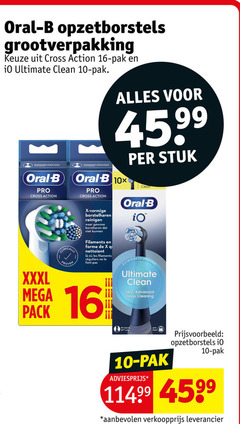  braun oral-b opzetborstel 10 16 360 oral b opzetborstels grootverpakking cross action pak ultimate clean pro 10x borstelharen reinigen gewone stuk clinically proven le les font pas mega pack advanced deep cleaning fit 