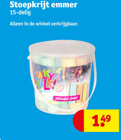  15 stoepkrijt emmer delig sidewalk chalk 