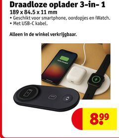  1 3 11 100 draadloze oplader mm smartphone oordopjes usb kabel charged 8 99 