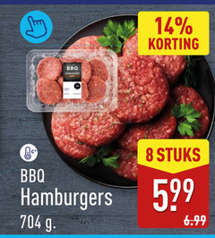  hamburgers 8 9 14 bbq stuks 
