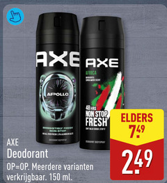  axe deodorant 48 150 africa mandarin sandalwood scent apollo fresh stop all aluminium salts mask it bodyspray meerdere ml elders 