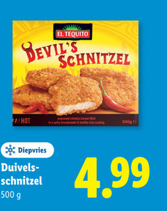  kipschnitzels 500 tequila schnitzel hot seasoned chicken breast fillet spicy tortilla chip coating diepvries 
