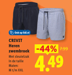  herenzwembroek lidl.nl crivit heren zwembroek sleutelzak taille maten xxl 